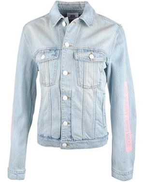 Gcds Logo Denim Jacket - Blue