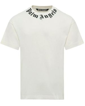 Palm Angels Logo Crewneck T-Shirt - White