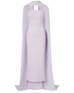 Solace London Martine Scarf-Detail Cocktail Dress - Purple