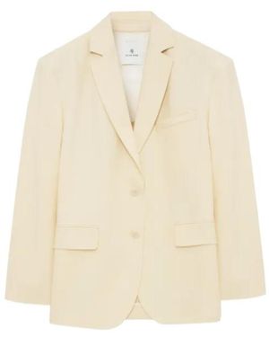 Anine Bing Quinn Tailored Blazer - Natural