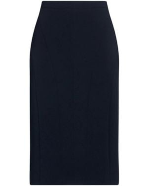 Max Mara Solid-Color Bodycon Skirt - Blue
