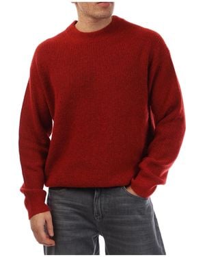 BOSS Crew-Neck Knit Jumper - Red