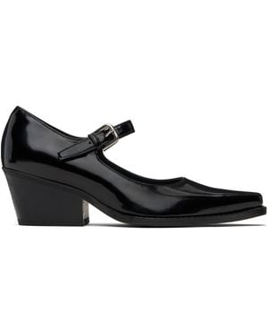 OPEN YY Western Mary Jane High Heels - Black