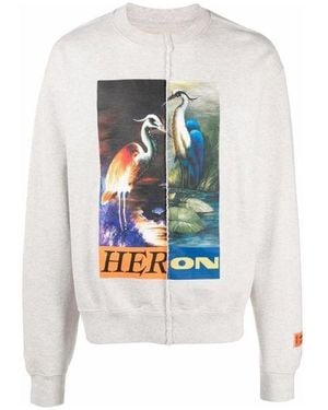 Heron Preston Split Heron Crew-Neck T-Shirt - White