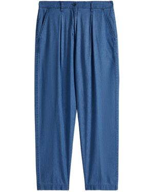 Aspesi Chambray Tapered Pants - Blue