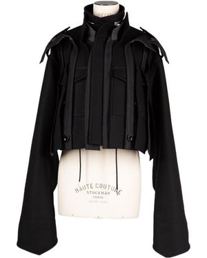 Sacai Long-Sleeved Casual Jacket - Black