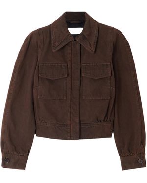 Dries Van Noten Long-Sleeved Denim Jacket - Brown