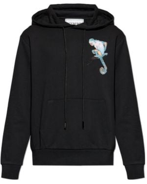 Iceberg Long Sleeve Drawstring Hoodie - Black