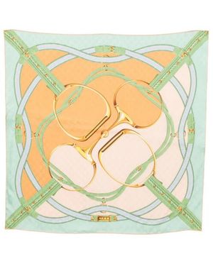 Gucci Horsebit Printed Scarf - Yellow