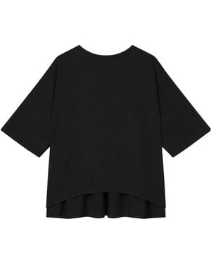 Emporio Armani Ruffled T-Shirt - Black