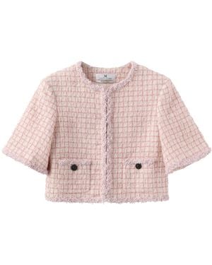 Marissa Chiara Lace Short-Sleeved Jacket - Pink