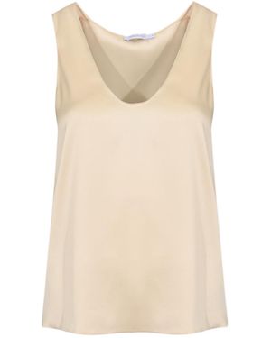 Patrizia Pepe V-Neck Sleeveless Top - Natural