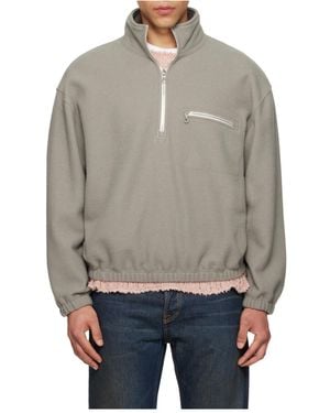 Rier Half-Zip Fleece Sweatshirt - Grey