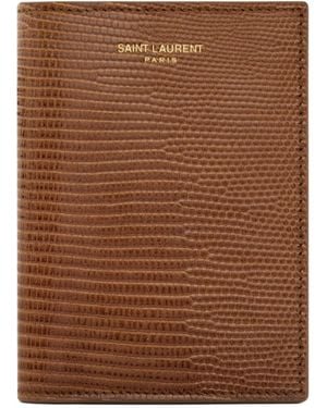 Saint Laurent Paris Credit Card Wallet - Brown