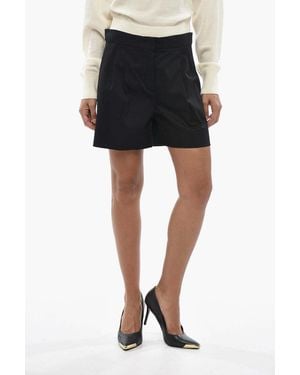 Max Mara Adria Double-Pleated Shorts - Black