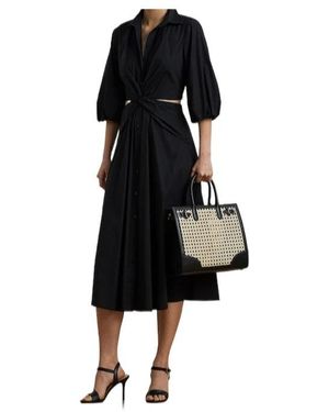 Ralph Lauren Bubble Sleeve Shirtdress - Black