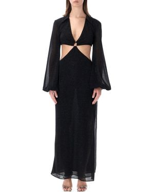 Oséree Oséree Swimwear Lumière Cut-Out Long Dress - Black