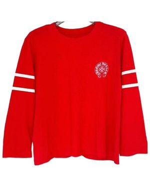 Chrome Hearts Long-Sleeved T-Shirt - Red