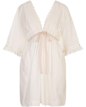Chloé V-Neck Dress - White