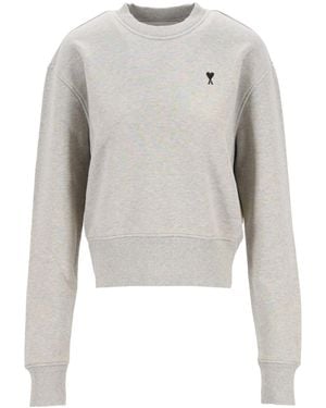 Ami Paris Long-Sleeved Sweatshirt - Grey
