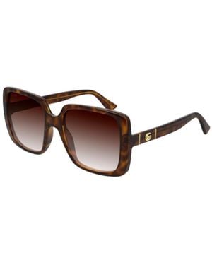 Gucci Tortoiseshell Oversized Square Sunglasses - Multicolor