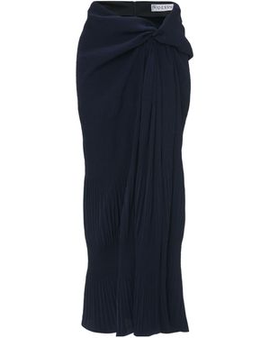 JW Anderson Jw Anderson High Waist Draped Skirt - Blue