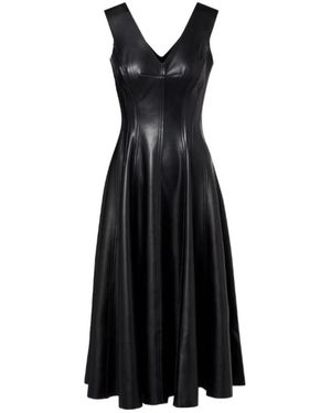 Norma Kamali Panelled Midi Dress - Black