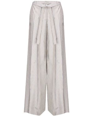 Alberta Ferretti Belt-Loop Casual Trousers - White