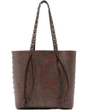 Etro Paisley Printed Tote Bag - Brown