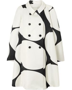Dries Van Noten Ripa Printed Coat - White