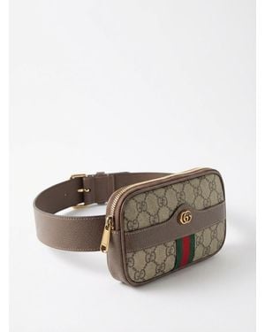 Gucci Emblem Printing Waist Bag - Brown
