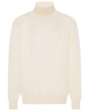 The Row Orly High-Neck Jumper - White