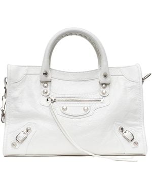 Balenciaga Le City Top Handle Bag - White
