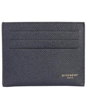 Givenchy Pebbled Effect Card Holder - Blue