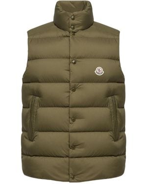 Moncler Tibb Zip-Up Padded Gilet - Green