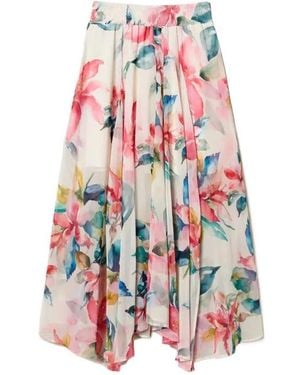 Twinset Floral-Print Skirt - White