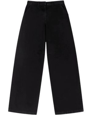 Entire studios Cotton Wide-Leg Jeans - Black