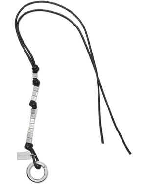 Maison Margiela Beaded Long Keychain - White
