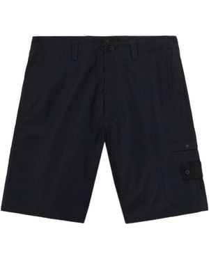 Stone Island Windproof And Breathable Loose-Wide-Leg-Fit Bermuda Shorts - Blue