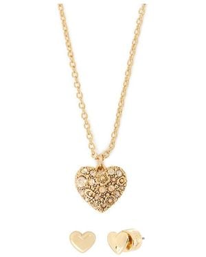 COACH Necklace And Earring Set - Metallic