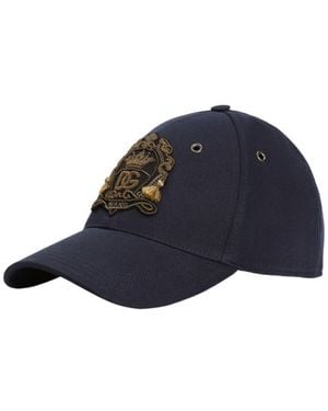 Dolce & Gabbana Heraldic Patch Baseball Cap - Blue
