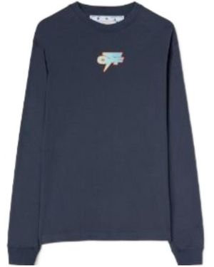 Off-White c/o Virgil Abloh Logo-Print Sweatshirt - Blue