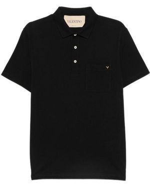Valentino Short-Sleeved Polo Shirt - Black