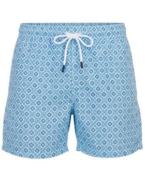 Fedeli Drawstring Swim Shorts - Blue
