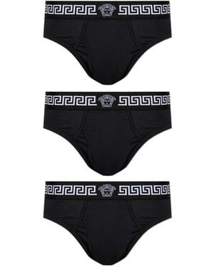 Versace Greca Logo -Pack Briefs - Black