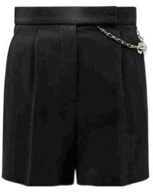 Elisabetta Franchi Chained Detailed Pleated Shorts - Black