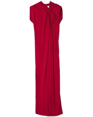 Lanvin Front Knot Dress - Red