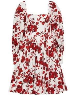 Emilia Wickstead Yasmina Floral Cotton Minidress - Red
