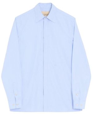 Valentino Vlogo Long-Sleeve Shirt - Blue