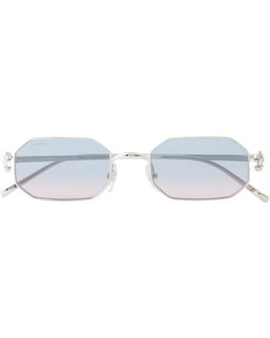 Cartier Geometric Frame Sunglasses - White